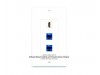 Placa Tapa Decora HDMI 4k pigtail + 2 Jack RJ45 Cat6 en ABS
